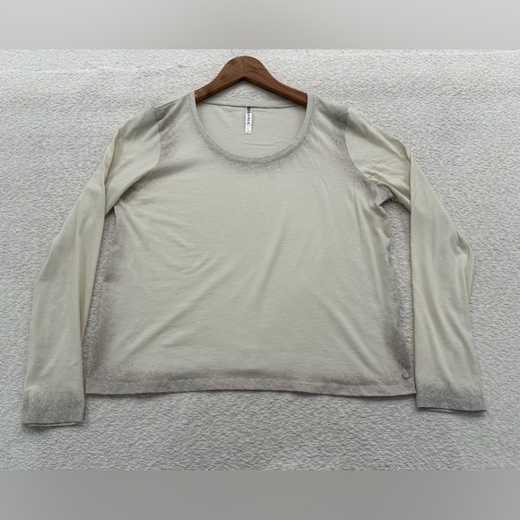 Fabletics Tops - Fabletics Women’s Long Sleeve T-Shirt Beige Size Large